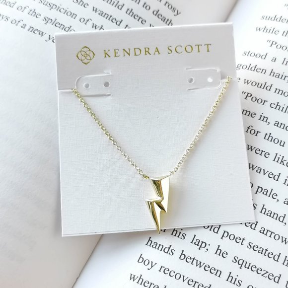 Kendra Scott Jewelry New Kendra Scott Bolt Gold Pendant Necklace Authentic Poshmark